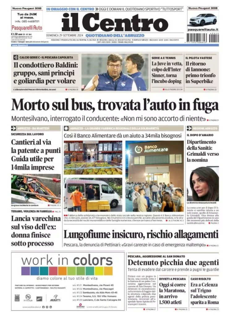 Prima-pagina-il centro-oggi-edizione-del-2024-09-29